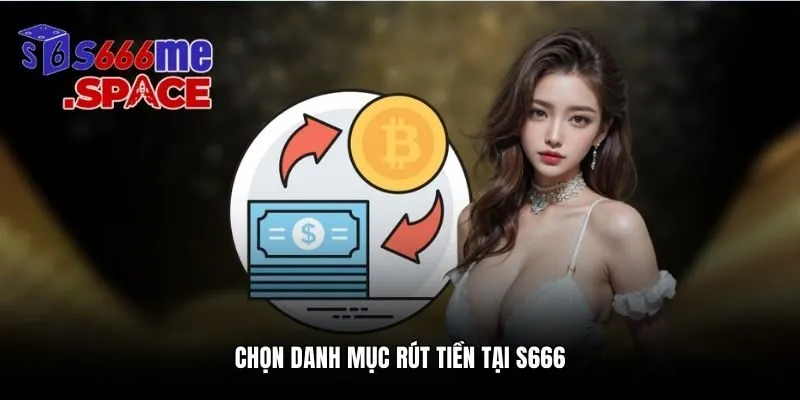 Click ngay vào mục rút tiền